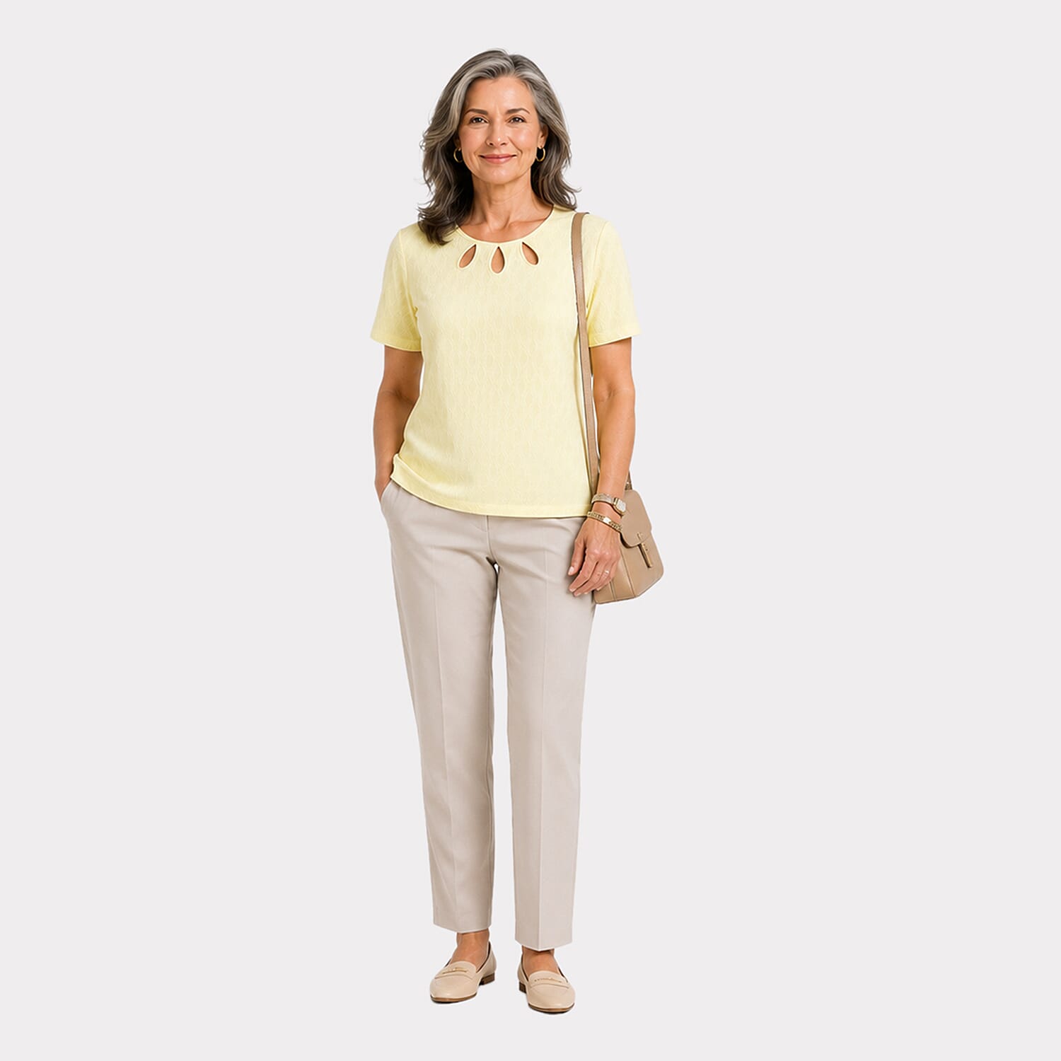 Pure and natural keyhole Top