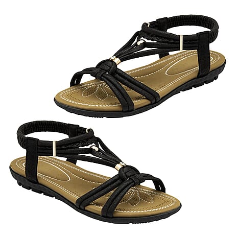 Lotus Ladies Sandal (Size - 5) - Black
