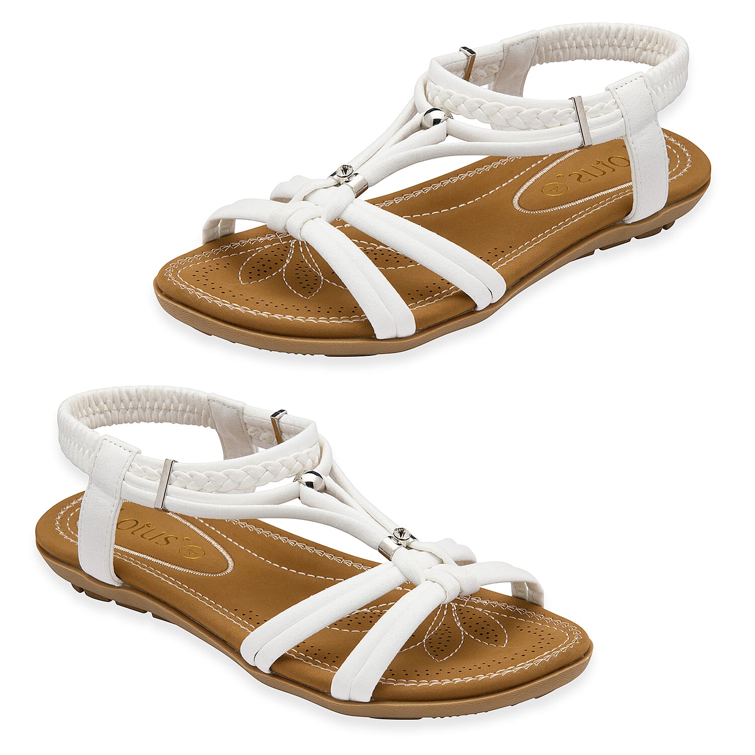 Lotus Ladies Sandal (Size - 4) - White