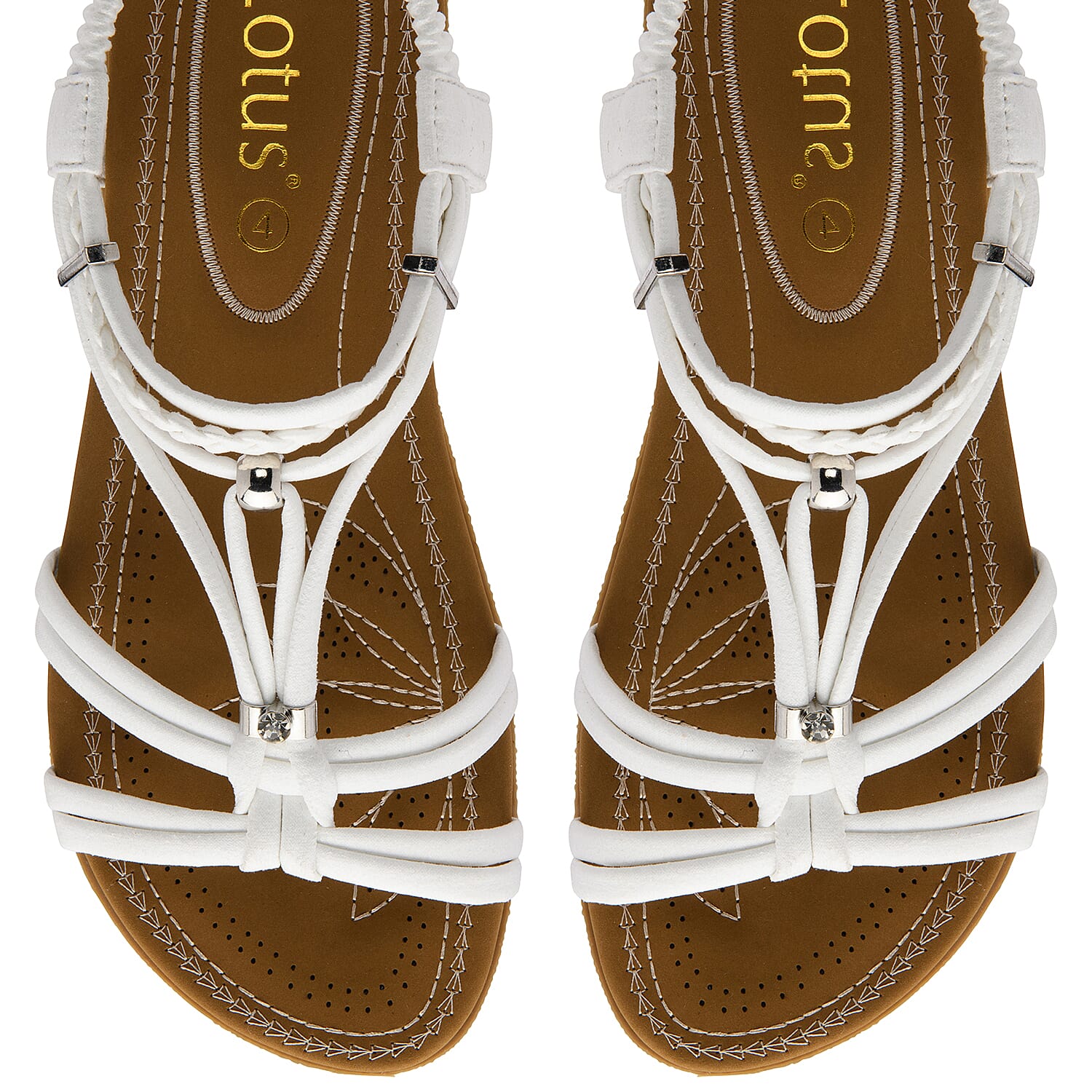Lotus Ladies Sandal (Size - 4) - White