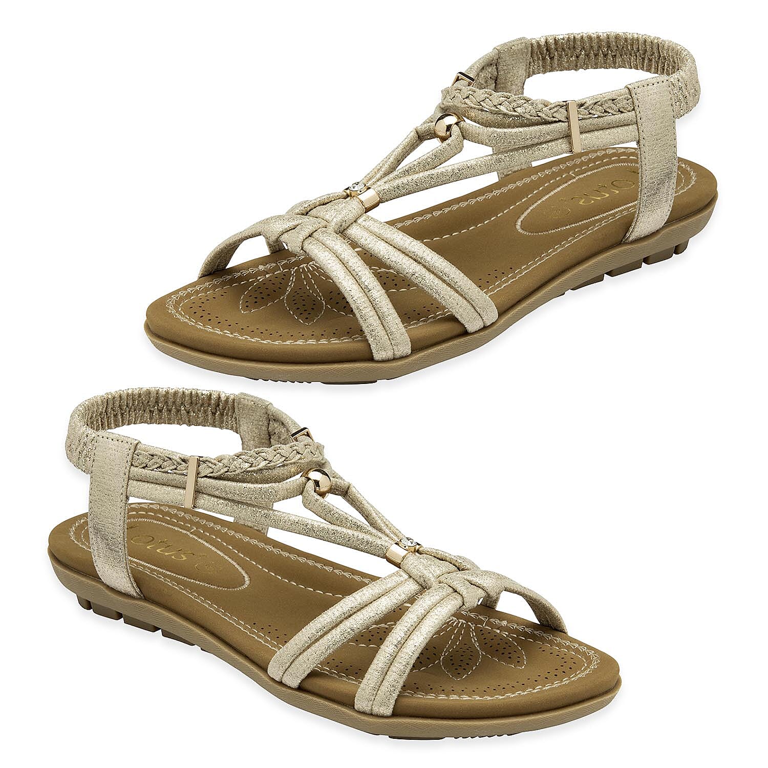 Lotus Ladies Sandal (Size - 4) - Gold