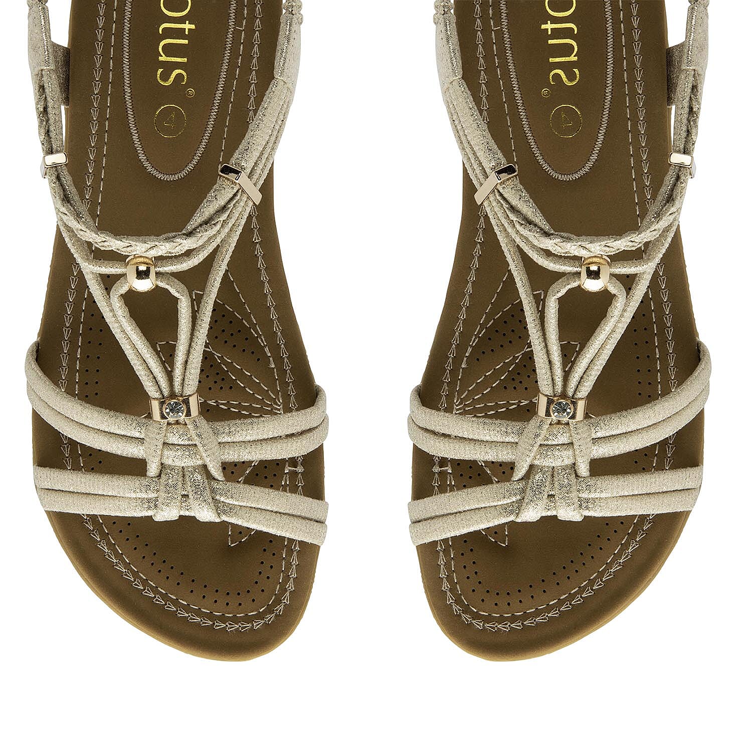 Lotus Ladies Sandal (Size - 8) - Gold
