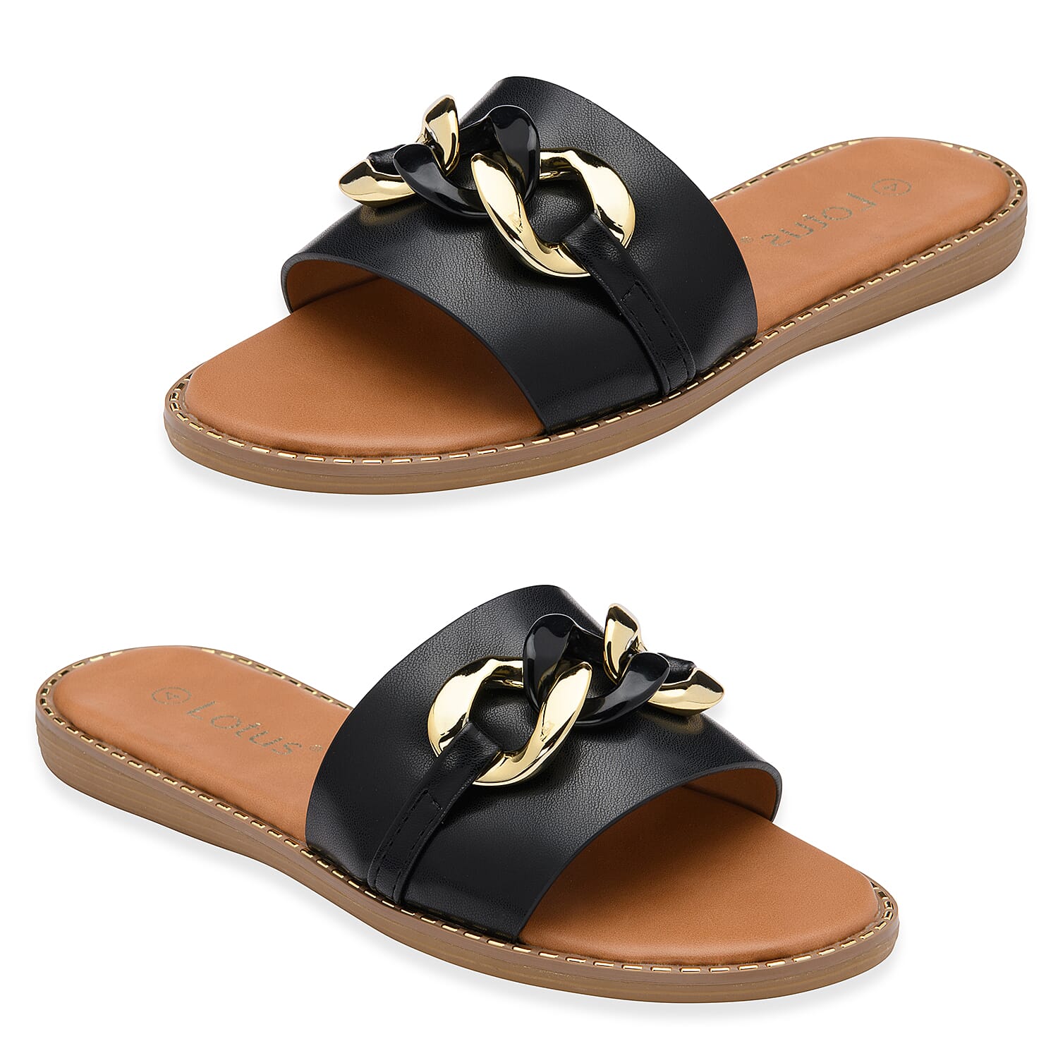 Lotus Ladies Sandal (Size - 7) - Black