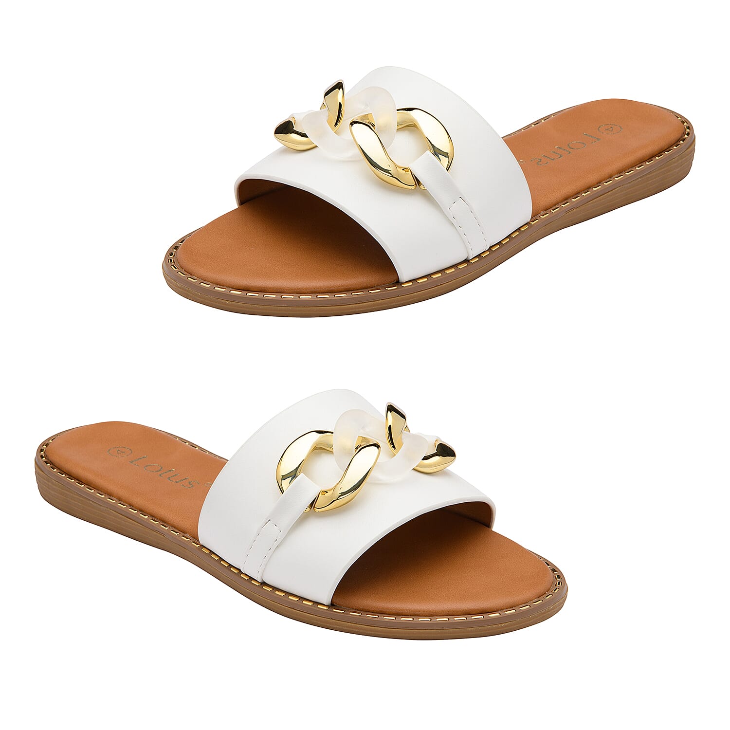 Lotus Ladies Sandal (Size - 5) - White