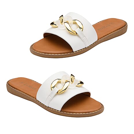 Lotus Ladies Sandal (Size - 7) - White