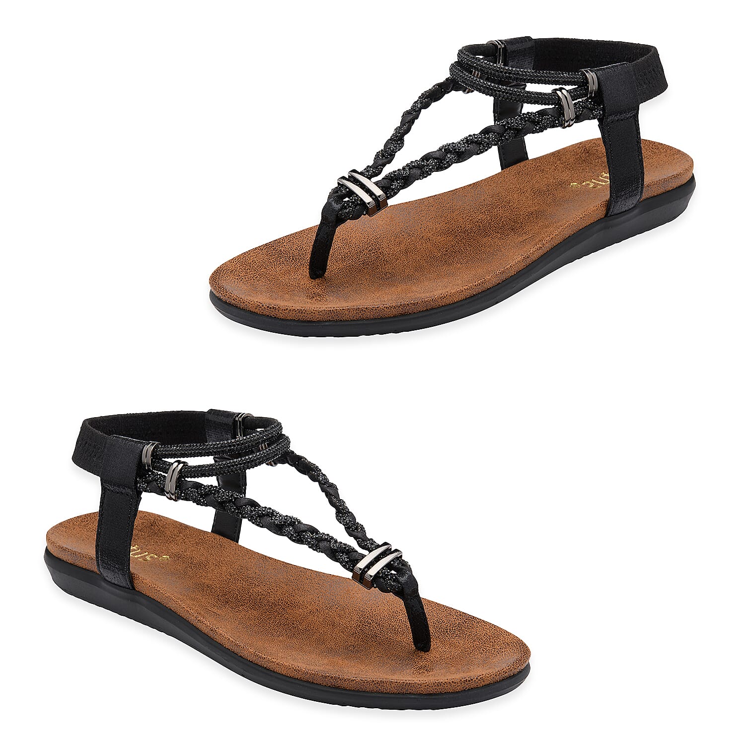 Lotus Ladies Sandal (Size - 6) - Black