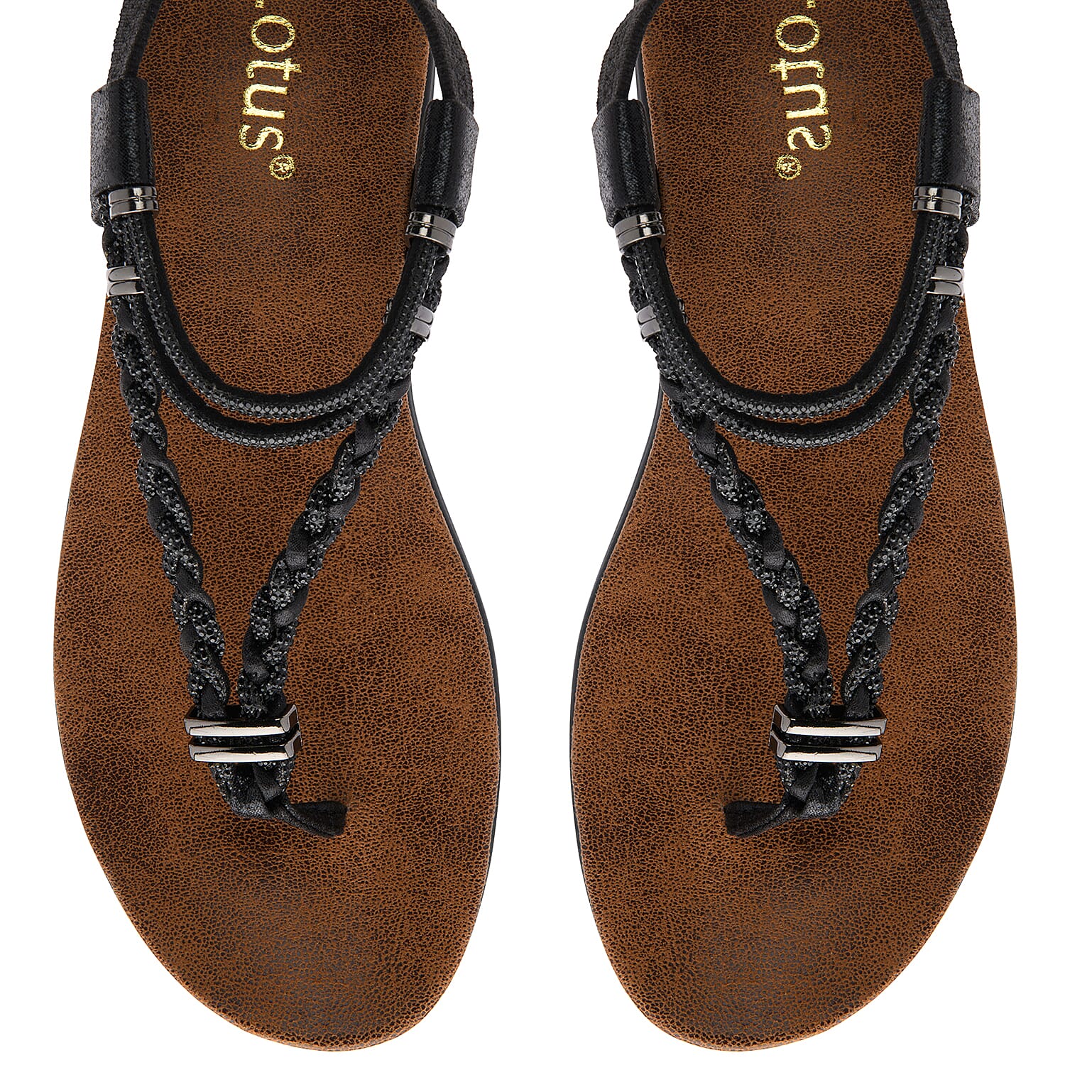 Lotus Ladies Sandal (Size - 8) - Black