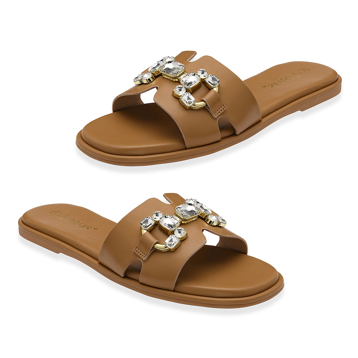 Lotus Ladies Sandal (Size - 7) - Tan