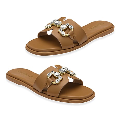 Lotus Ladies Sandal (Size - 7) - Tan