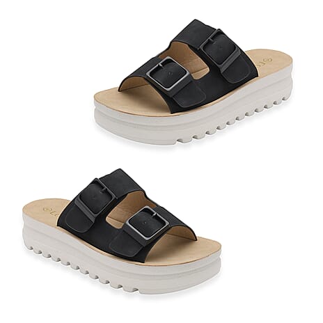 Lotus Ladies Sandal (Size - 37) - Black