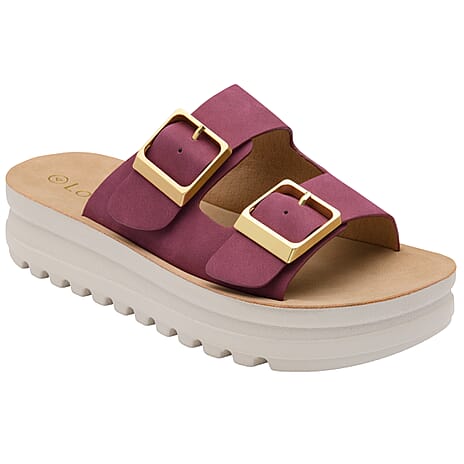 Lotus Ladies Sandal (Size - 40) - Plum