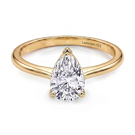 Luxuriant Lab Grown Diamond Ring in 18K YG VermeilSterling Silver  1.000  Ct.