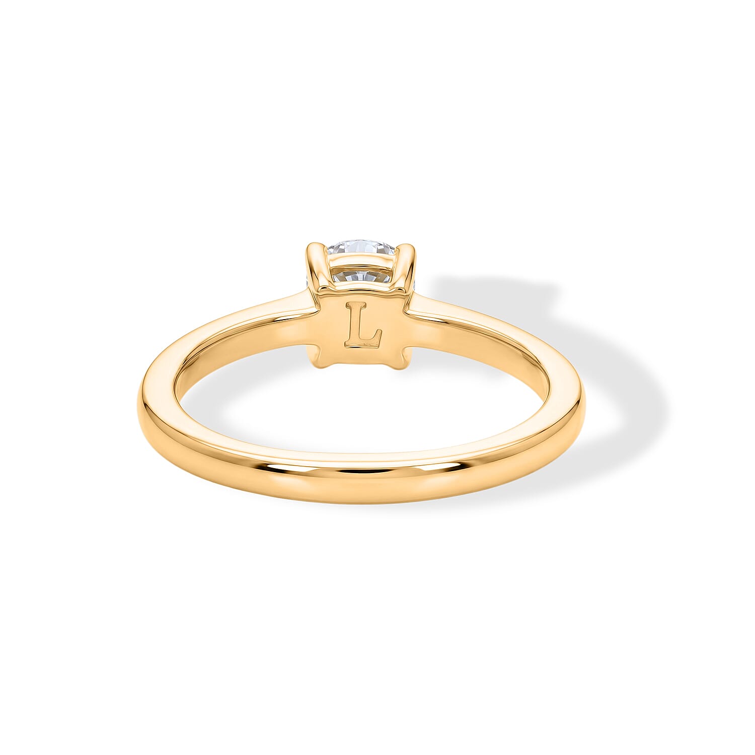 Luxuriant - Lab Grown Diamond (SI-G-H) Solitaire Ring in 18K Vermeil Yellow Gold Plated Sterling Silver 1.00 Ct.