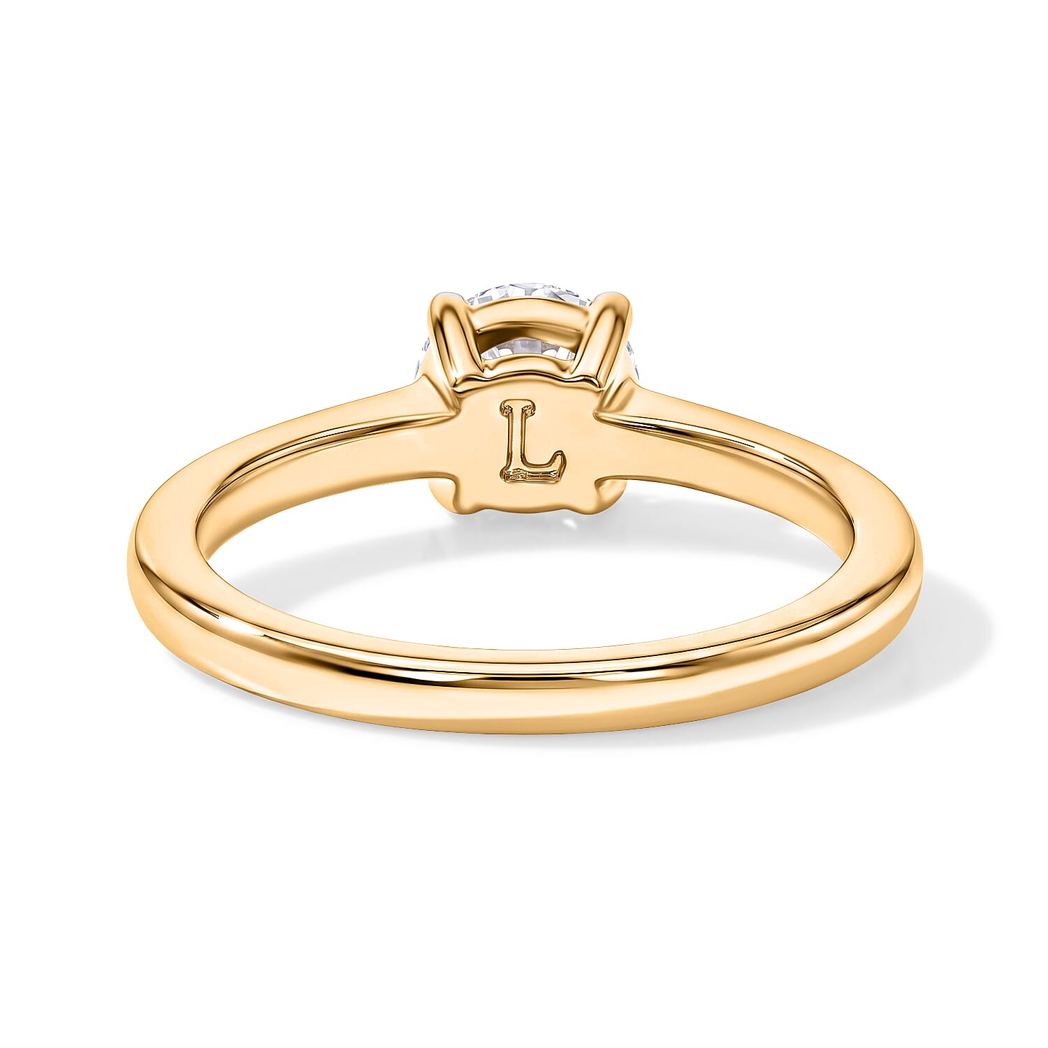 Luxuriant - Lab Grown Diamond (SI-G-H) Solitaire Ring in 18K Vermeil Yellow Gold Plated Sterling Silver 1.00 Ct.