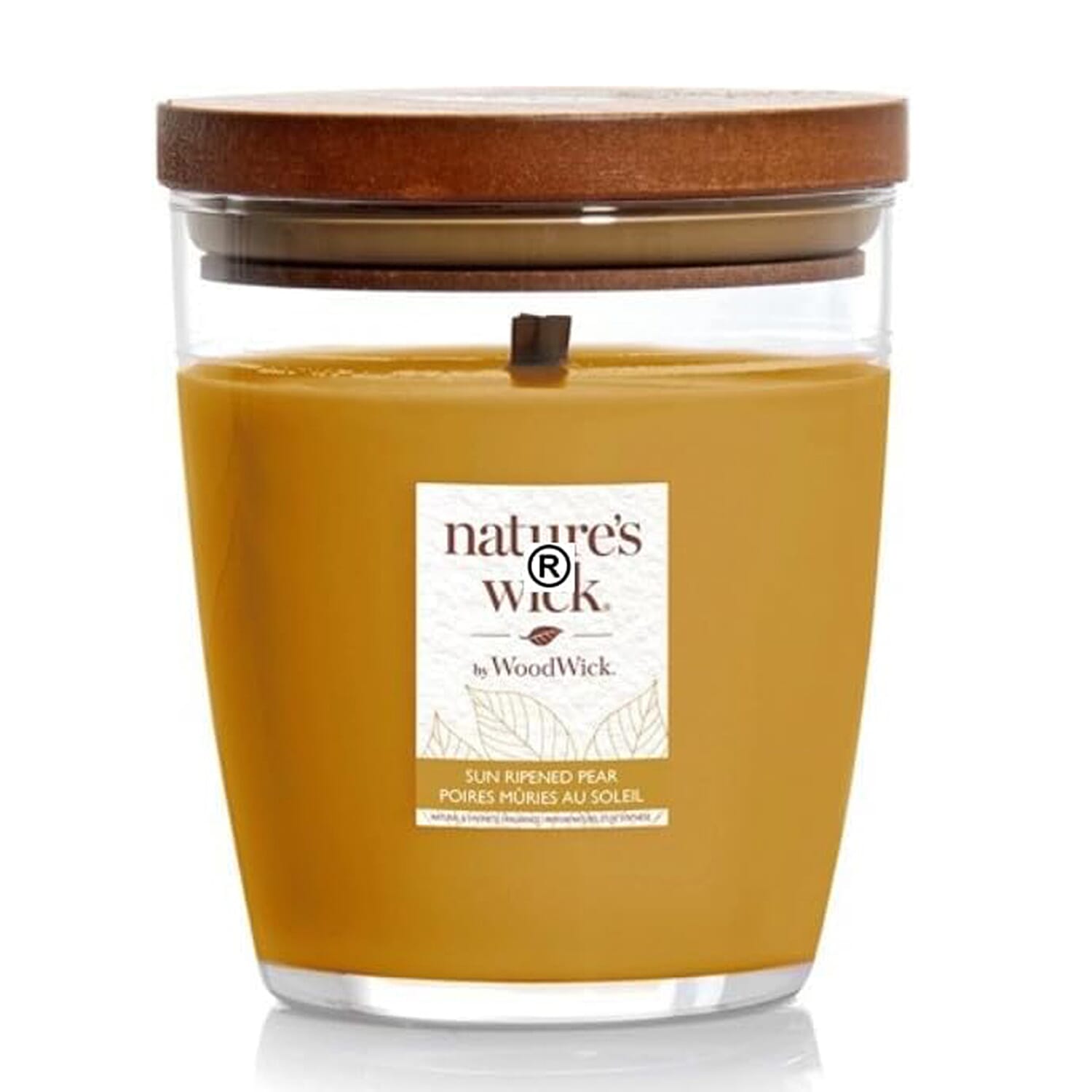 Natures Wick - Sun Ripened Pear Woodwick Medium Jar - Yellow