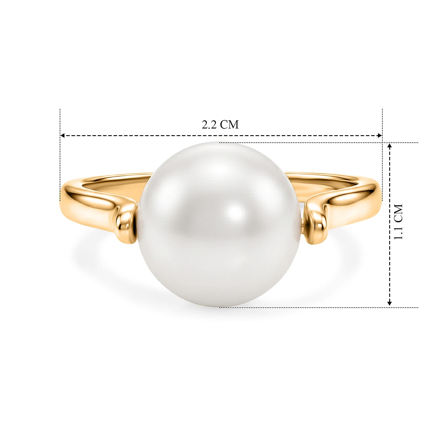 D'Joy White Edison Pearl Fancy Ring Sterling Silver  8.500  Ct.