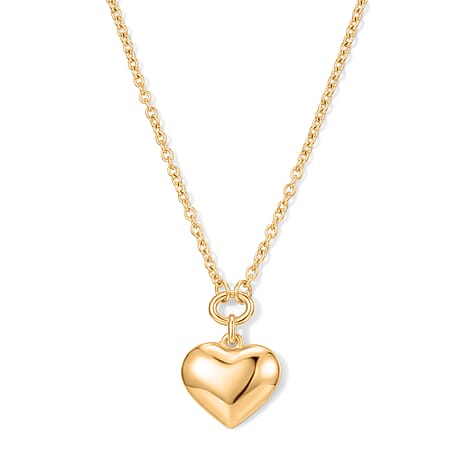 EverTrue Bronzella Collection - Heart Drop Necklace (Size - 20) in Yellow Gold Tone