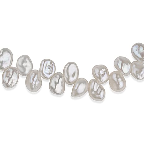 LA Closeout Deal Keshi Pearl Necklace (Size - 16 - 2Ext) with Sterling Silver Lobster Clasp