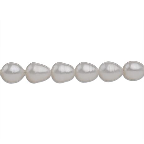 Las Vegas Closeout Deals Fresh Water Pearl 12x9MM Sterling Silver Necklace (Size - 18) with Lobster Clasp 230.00 Ct
