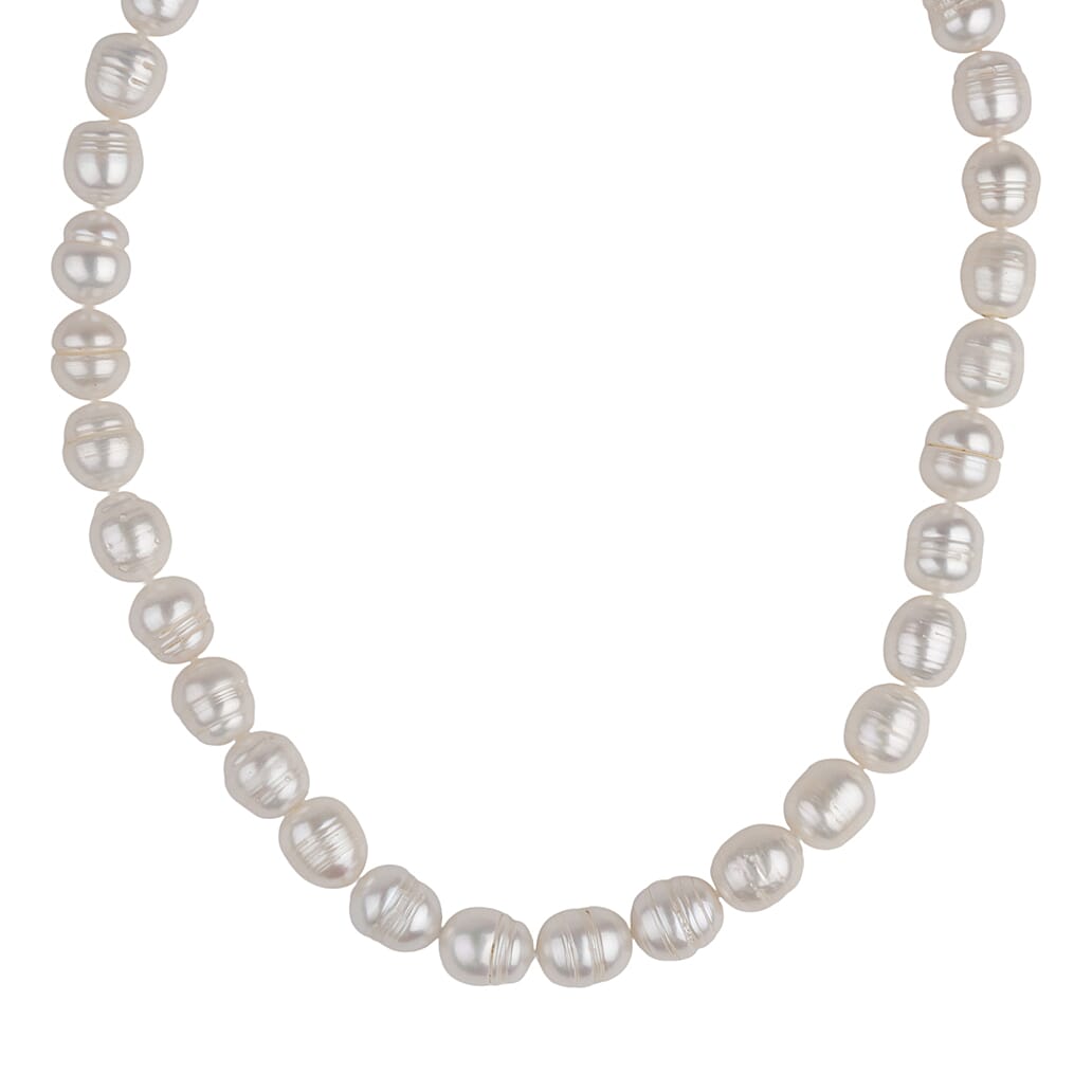 LA Closeout Deals Peach Fresh Water Pearl Necklace (Size - 18) With Sterling Silver Lobster Clasp