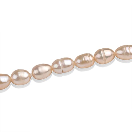 LA Closeout Deals Peach Fresh Water Pearl Necklace (Size - 16) With Lobster Clasp 75.00 Ct.