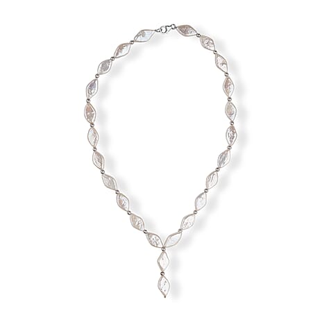 LA Closeout Deals White Fresh Water Pearl Necklace (Size - 16) With Sterling Silver Lobster Clasp.
