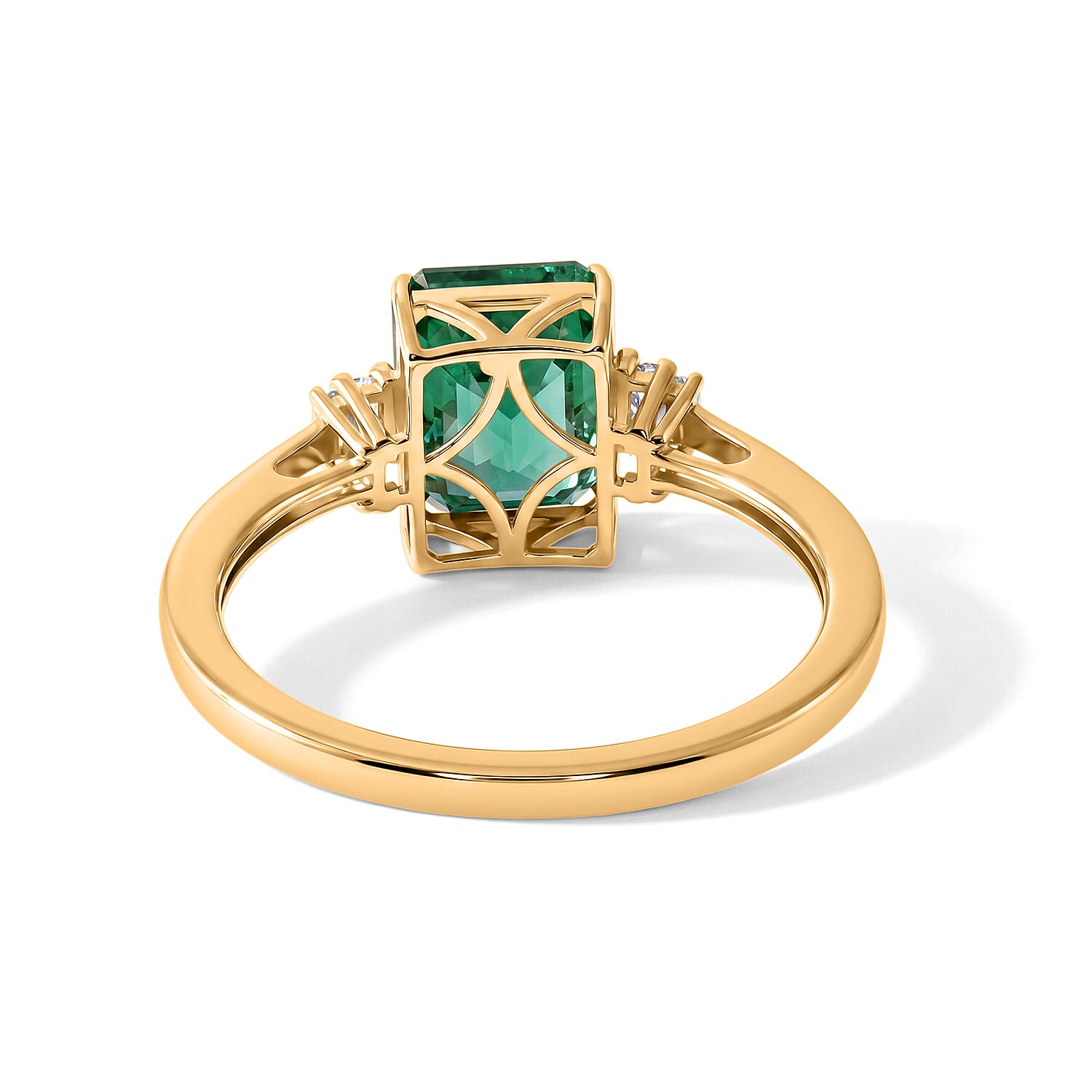 Tony Diniz Collection - Luxoro 14K Yellow Gold AAA Gemfields Zambian Emerald & Natural Diamond Ring 2.50 Ct.