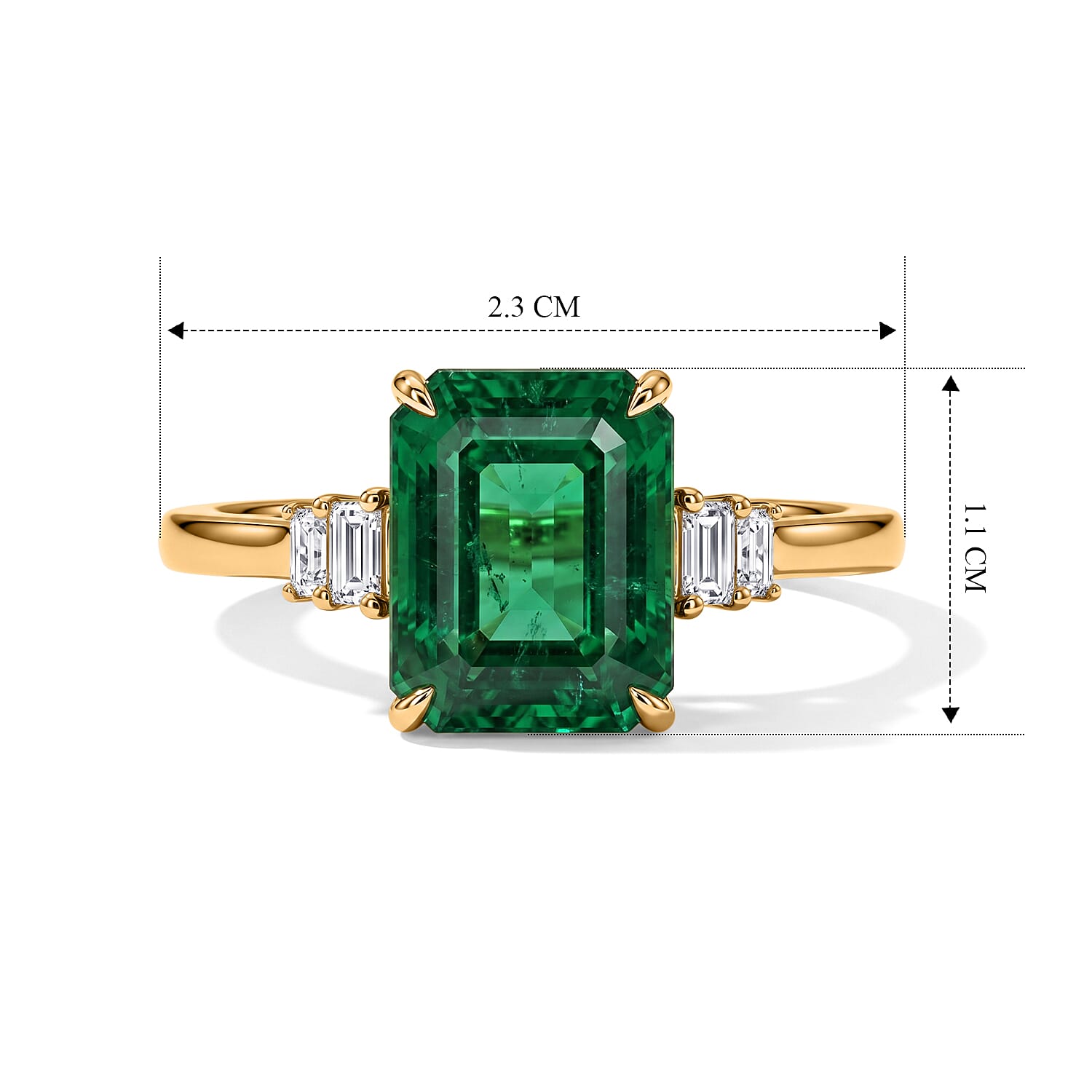 Tony Diniz Collection - Luxoro 14K Yellow Gold AAA Gemfields Zambian Emerald & Natural Diamond Ring 2.50 Ct.