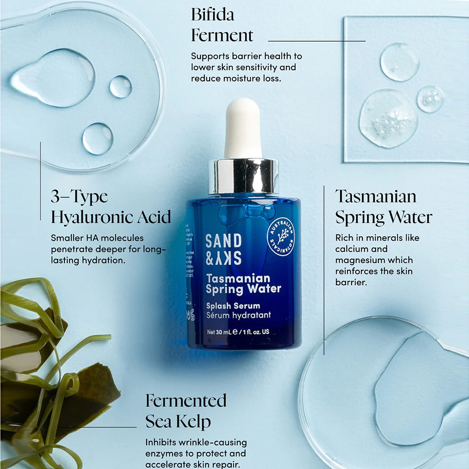 Sand & Sky Tasmanian Spring Water Splash Serum - 30ml