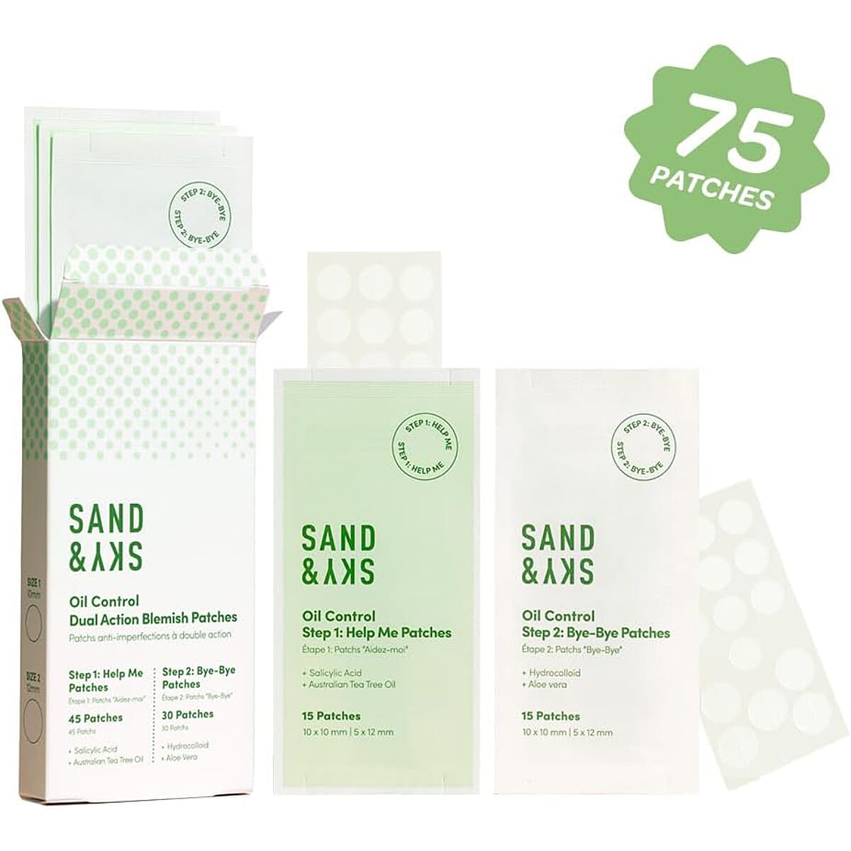 Sand & Sky Oil Control - Dual Action Blemish Patches 72s