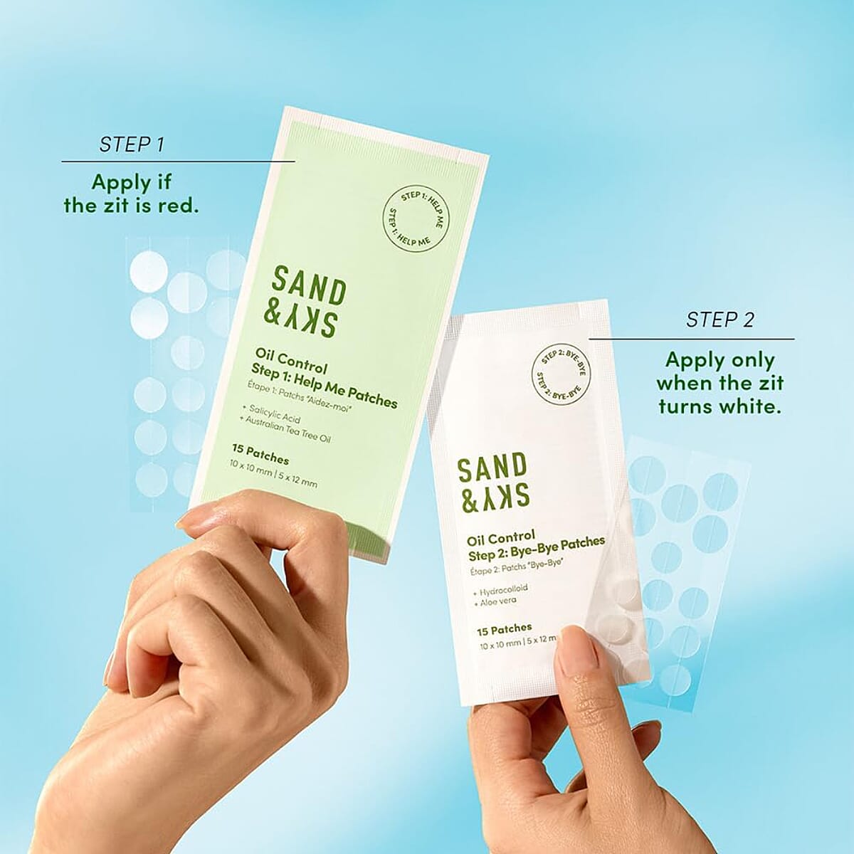 Sand & Sky Oil Control - Dual Action Blemish Patches 72s