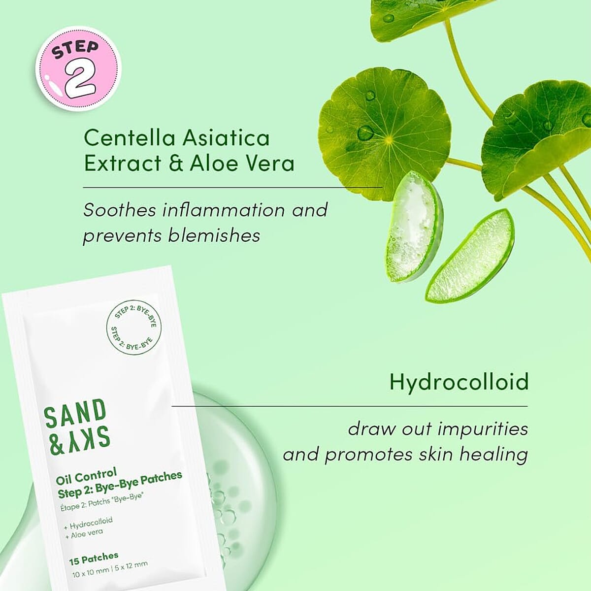 Sand & Sky Oil Control - Dual Action Blemish Patches 72s
