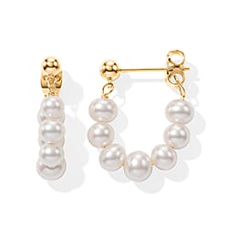 Multi Color Fresh Water Pearl Beads Earring with Push Back 8.00 Ct.