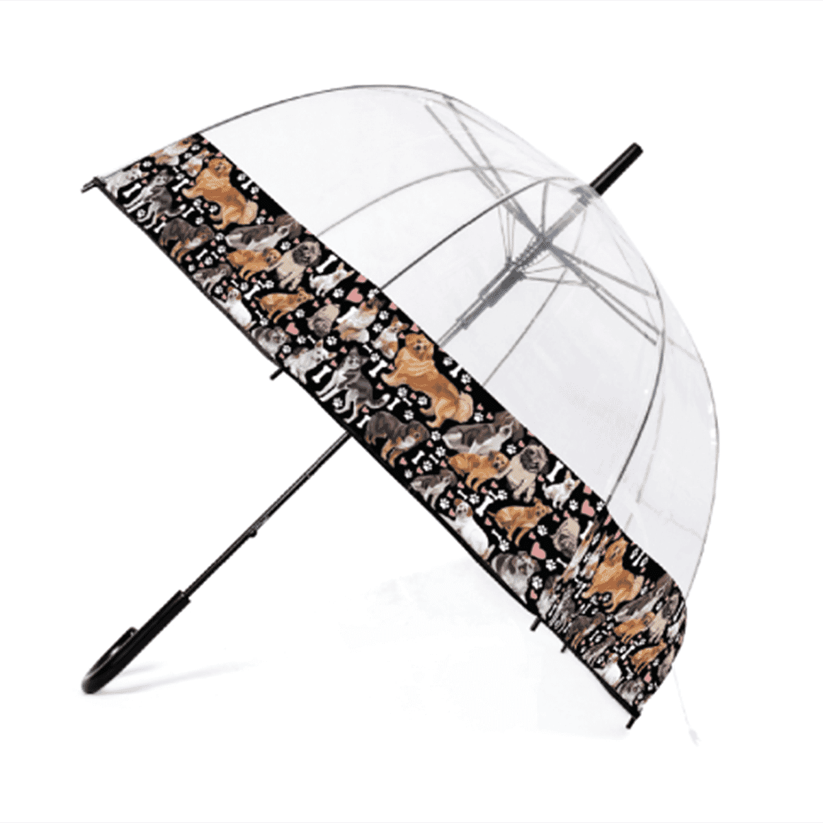 Dog Lovers Dome Umbrella - Black