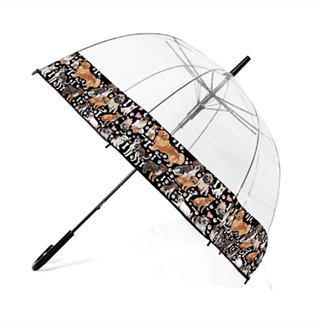 Dog Lovers Dome Umbrella - Black