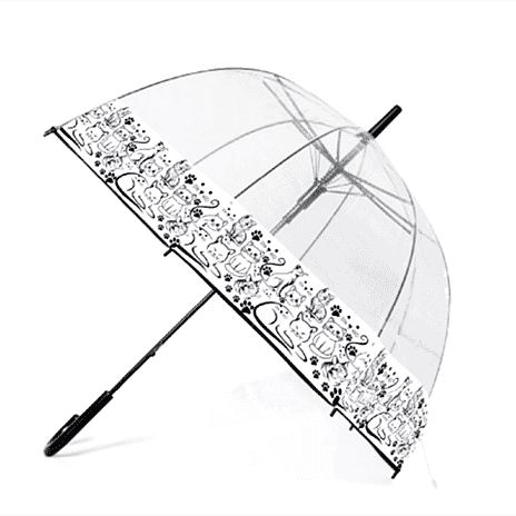 Love Cats Dome Umbrella - White