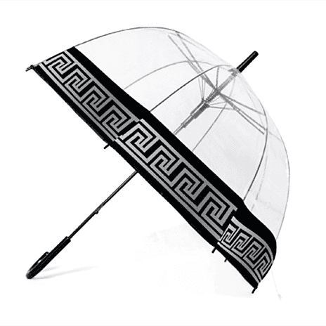 Greek Design Dome Umbrella - Black