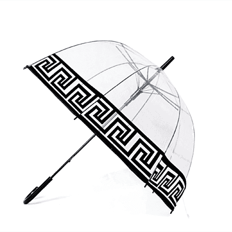 Greek Design Dome Umbrella - Silver