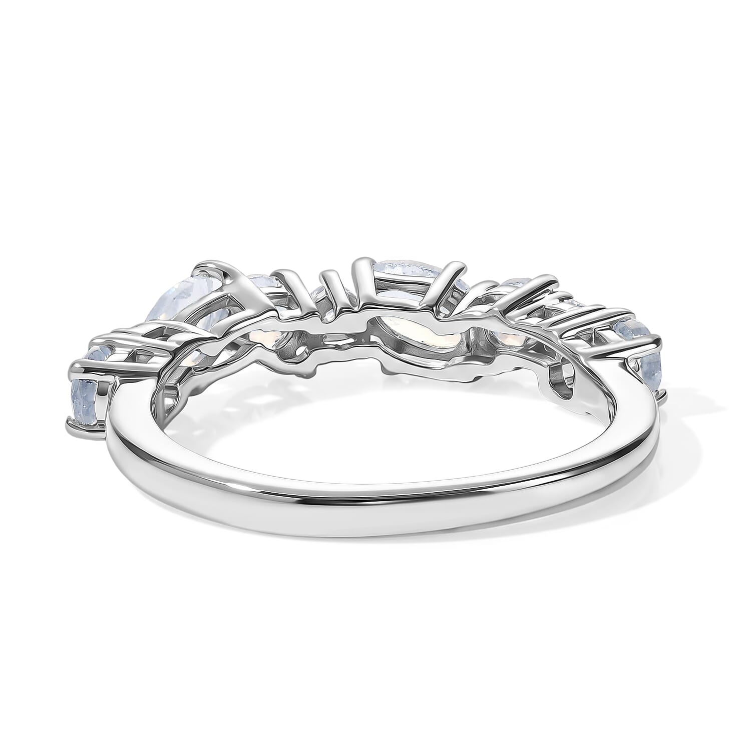 Royal Bali Collection - D'Joy Moon Glow Stone & White Zircon Ring in Sterling Silver 1.16 Ct.
