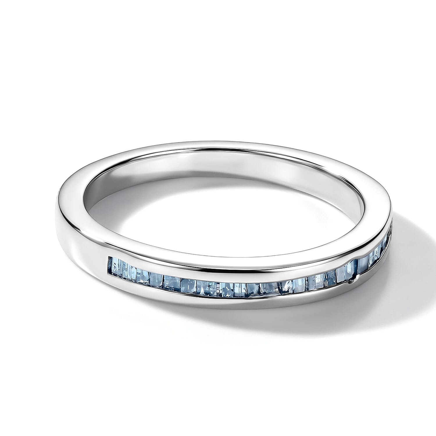 D'Joy - Natural Diamond Band Ring in Sterling Silver 0.25 Ct.