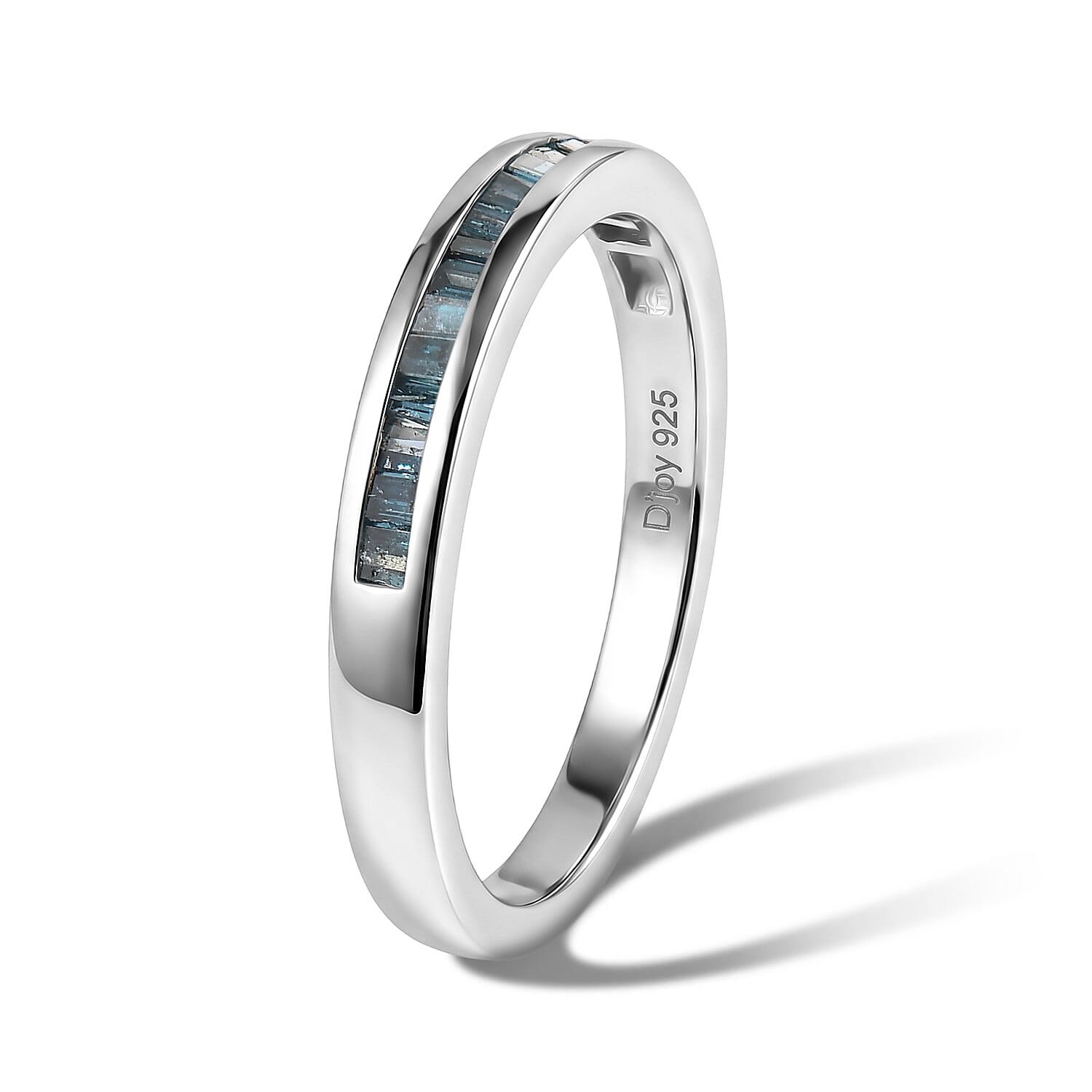 D'Joy - Natural Diamond Band Ring in Sterling Silver 0.25 Ct.