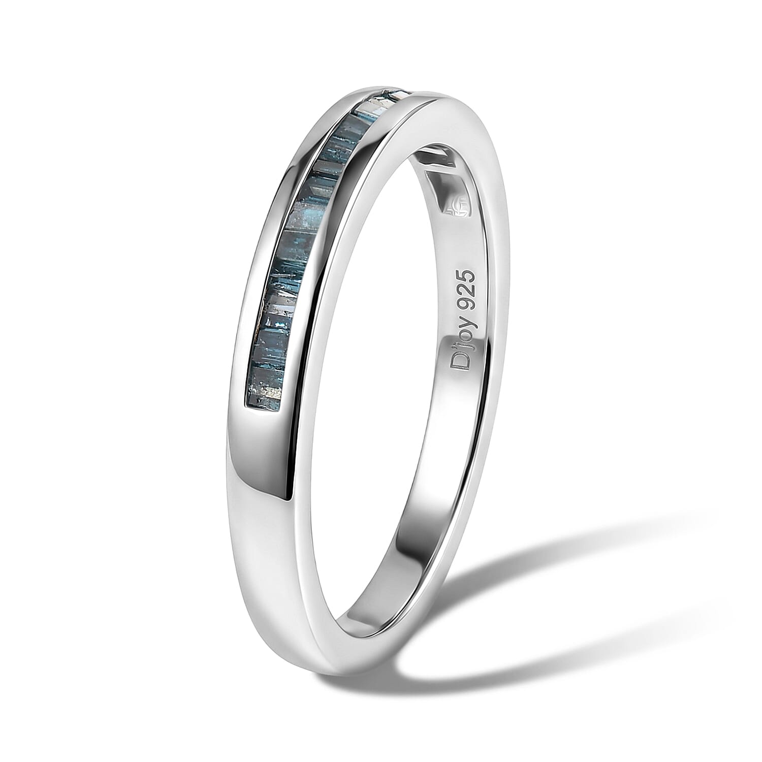 D'Joy - Natural Diamond Band Ring in Sterling Silver 0.25 Ct.