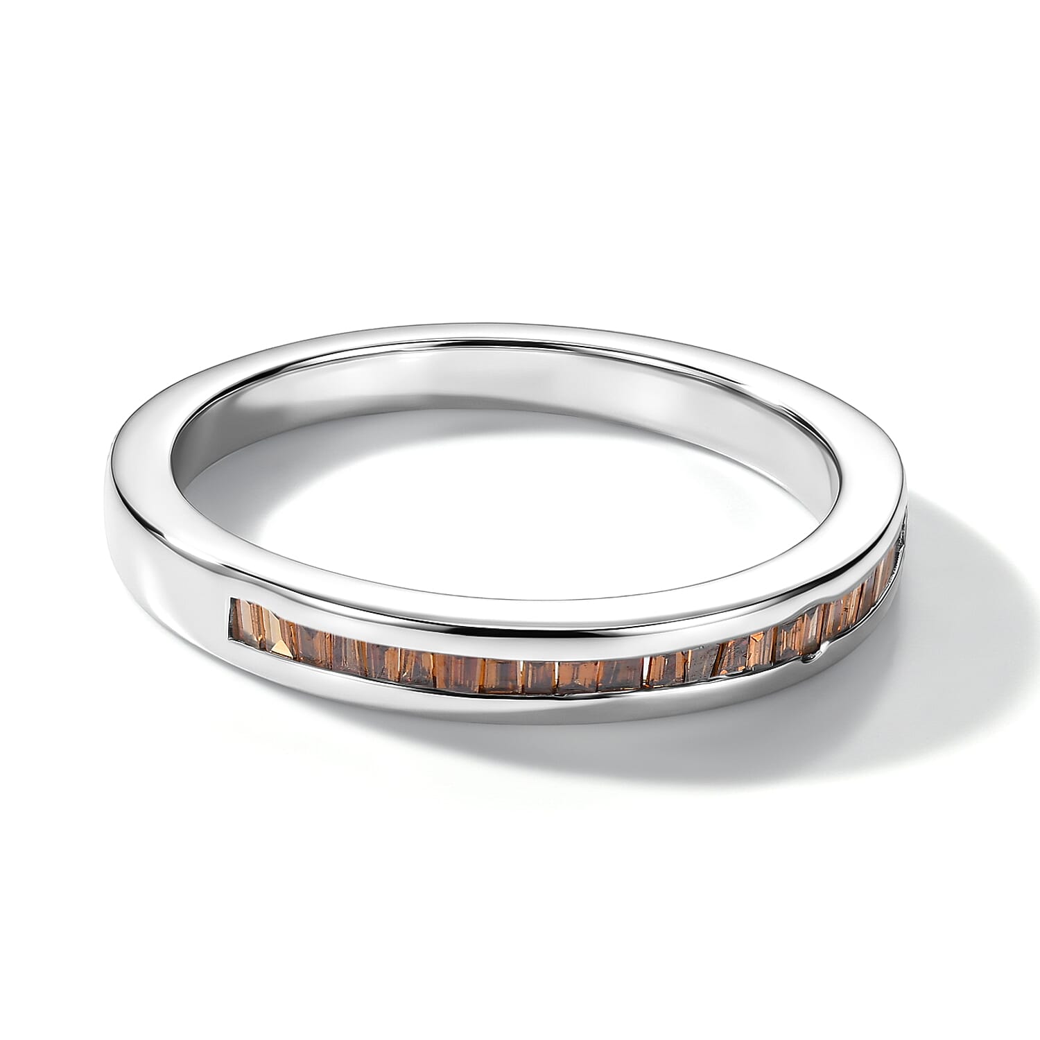 D'Joy - Natural Diamond Band Ring in Sterling Silver 0.25 Ct.