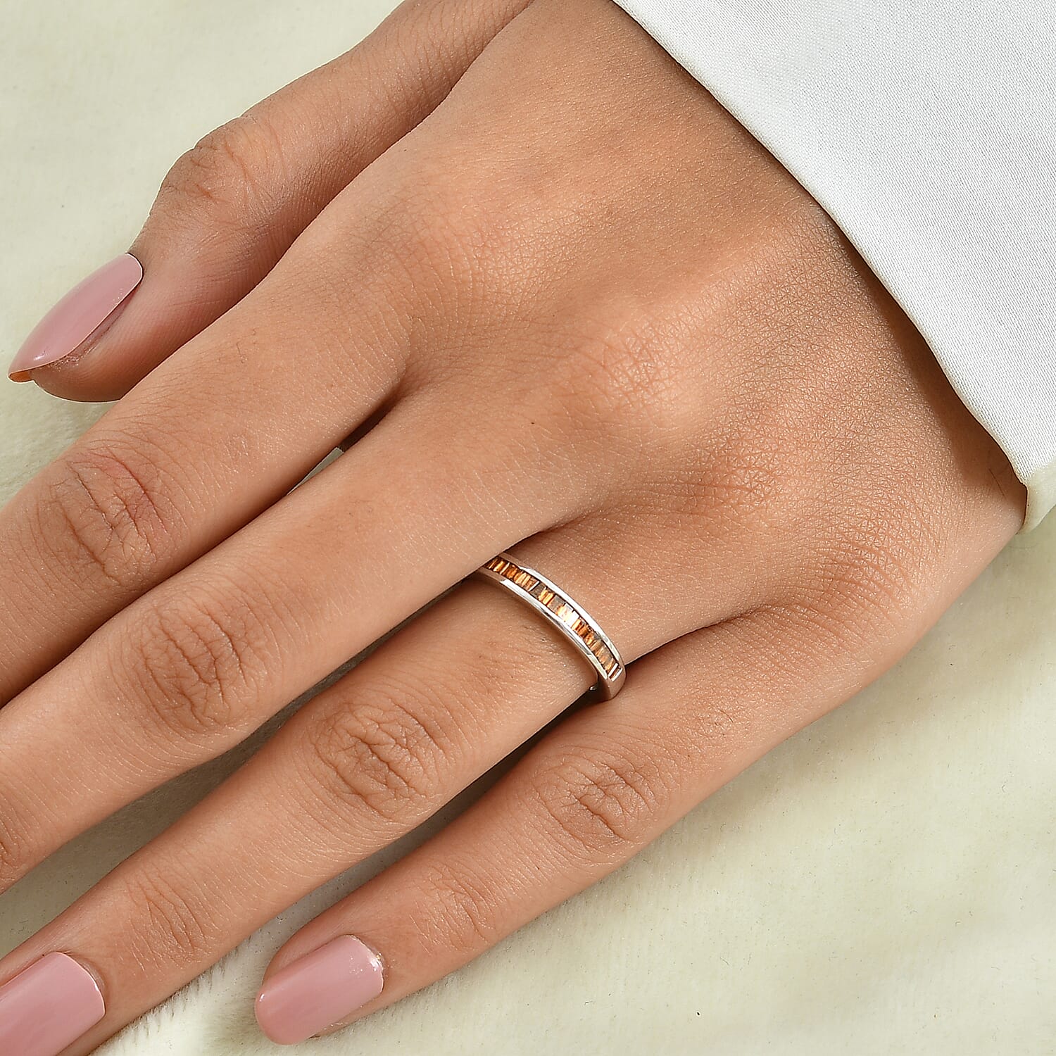 D'Joy - Natural Diamond Band Ring in Sterling Silver 0.25 Ct.