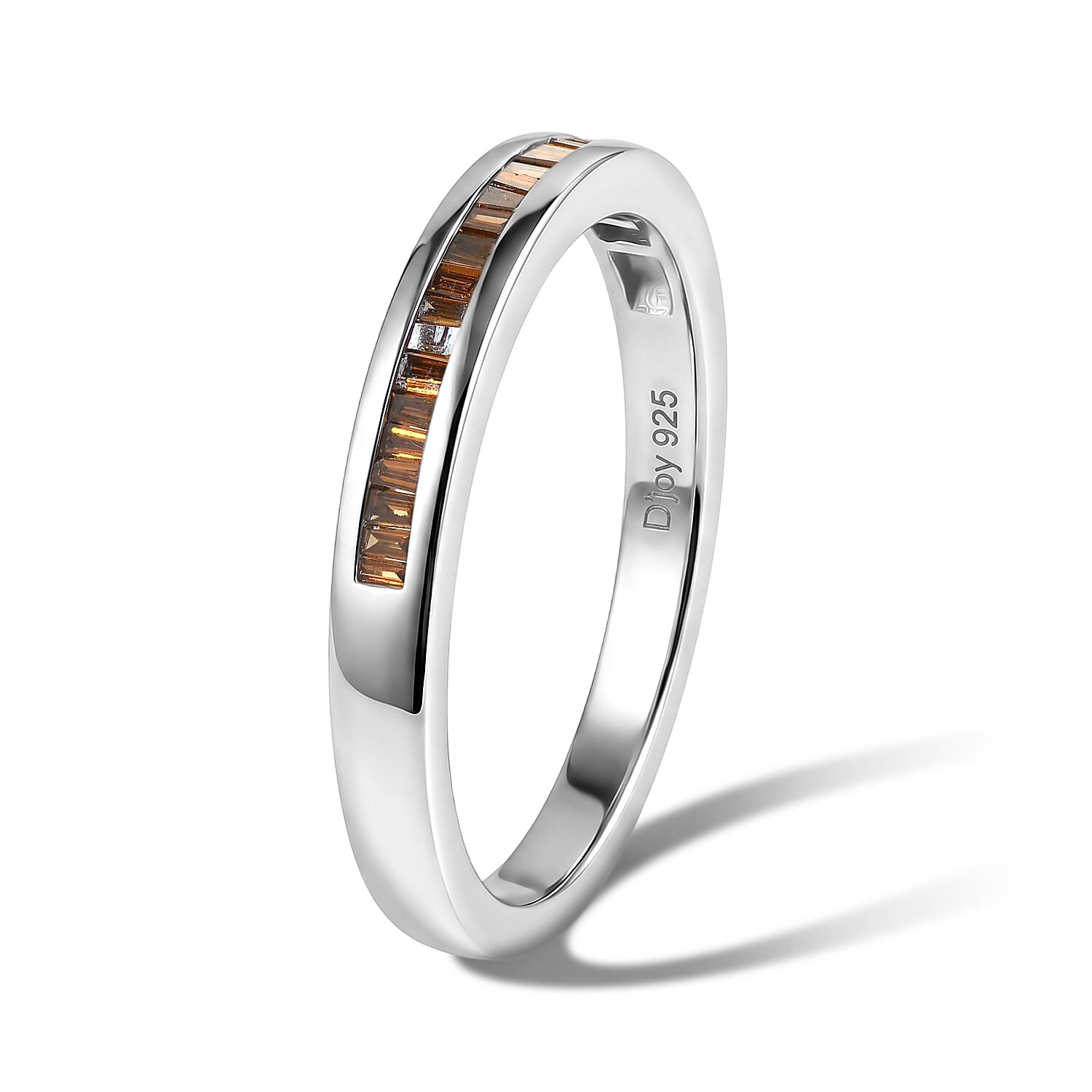 D'Joy - Natural Diamond Band Ring in Sterling Silver 0.25 Ct.