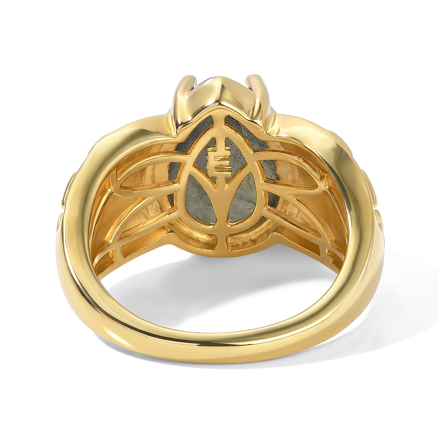 EverTrue - Labradorite Solitaire Ring in Yellow Gold Tone 6.33 Ct.