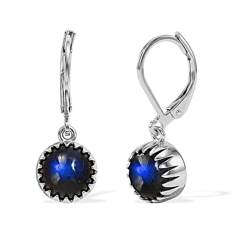 EverTrue - Labradorite Solitaire Lever Back Earring 4.60 Ct.
