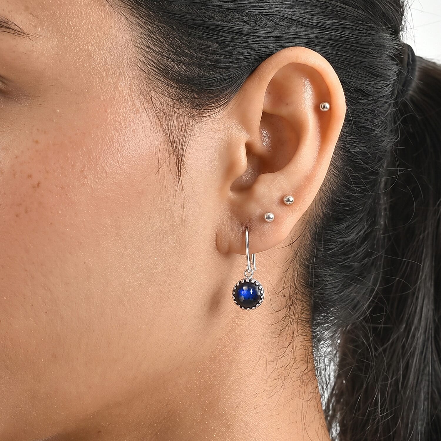 EverTrue - Labradorite Solitaire Lever Back Earring 4.60 Ct.