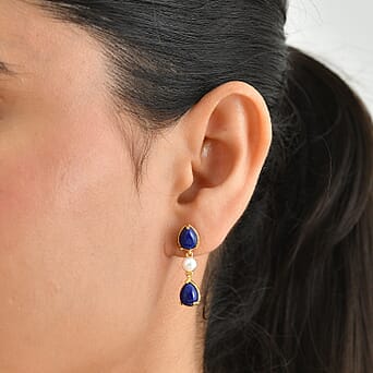https://tjcuk.sirv.com/Products/86/7/8673375/EverTrue-Lapis-Lazuli-Fresh-Water-Pearl-Dangling-Earring-with-Push-Bac_8673375_1.jpg?w=342&h=342
