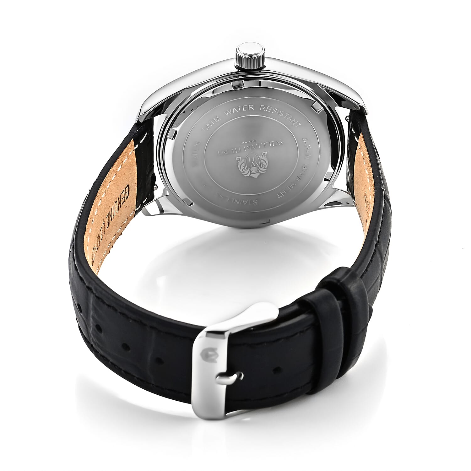 William Hunt Limited Edition Year Of The Fire Horse Japanese Movement 5ATM WR Black Hydraulic Meteorite Dial Watch with Sapphire Crystal Dial & Black Leather Strap